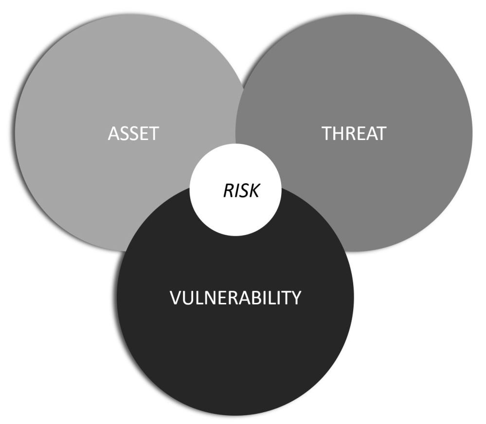 Risk is when a threat exploits a vulnerability and results in negative damage