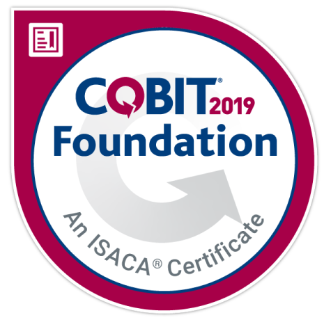COBIT 2019 certificate from ISACA