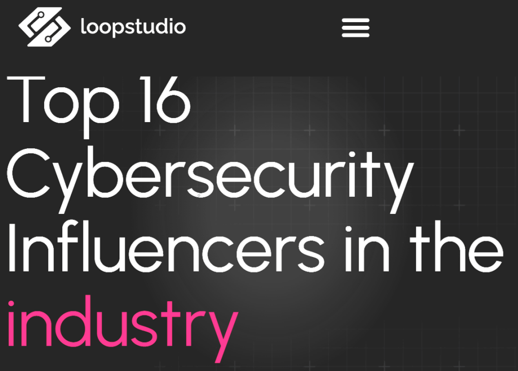 Henrik Parkkinen recognized as Top 16 cybersecurity influencers in the industry